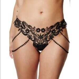 Sexy Black Lace Thong Panties